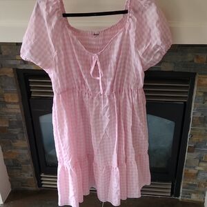 Pink Gingham Dress